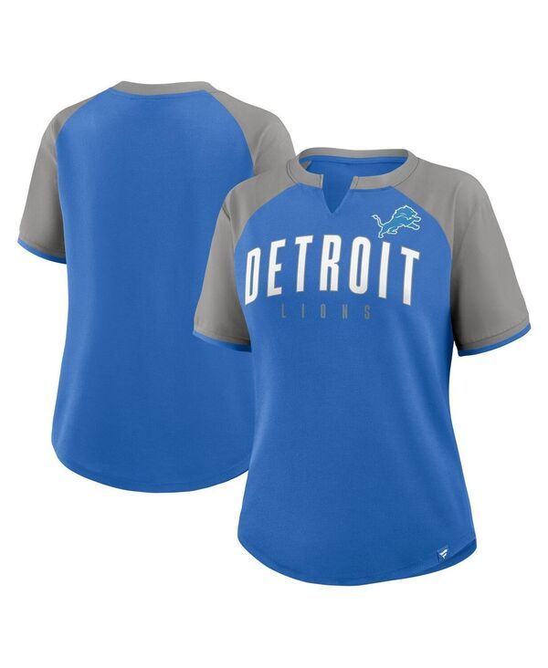 ファナティクス レディース トップス Tシャツ Fanatics Womens BlueSilver Detroit Lions Height Advantage TShirt Blue Silver 10,345円