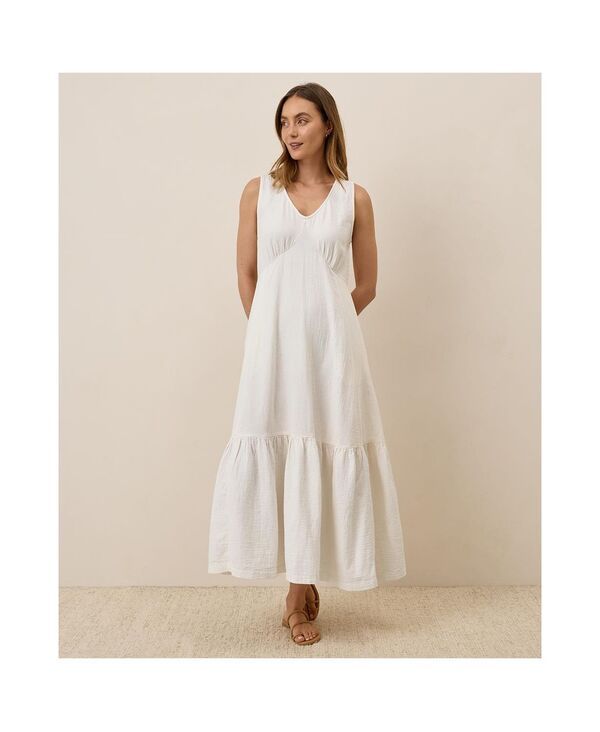 パクト レディース トップス ワンピース コットン Pact Womens Organic Cotton Coastal Double Gauze Beach To Brunch Dress Sea 18,235円