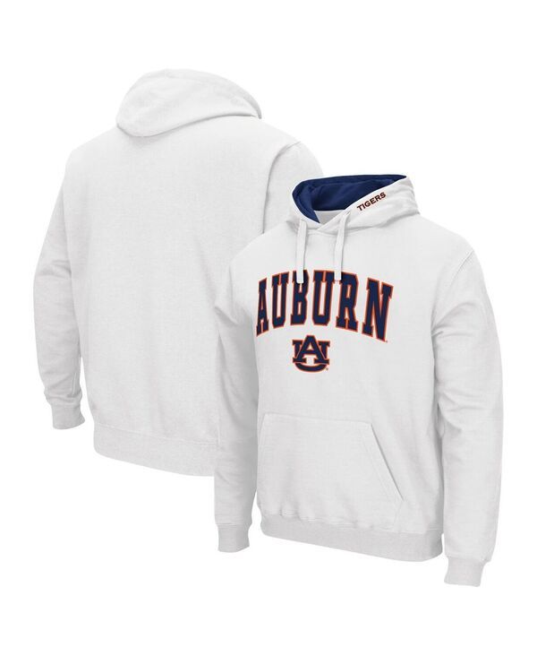 コロシアム メンズ アウター パーカー・スウェット ロゴ パーカー Colosseum Mens Auburn Tigers Arch Logo 30 Pullover Hoodie White ホワ