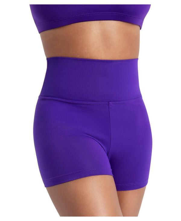 カペジオ レディース ボトムス ハーフパンツ・ショーツ ショートパンツ Capezio Womens Team Basics High Waisted Shorts Purple パープル