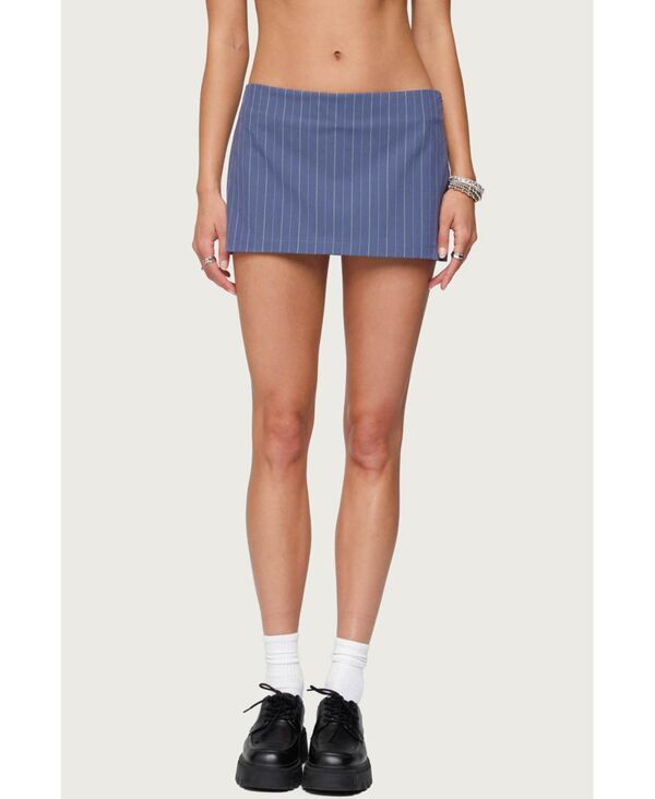 アディクテッド レディース ボトムス スカート ミニ Edikted Womens Frankey Pinstripe Mini Skort Blue ブルー 8,865円