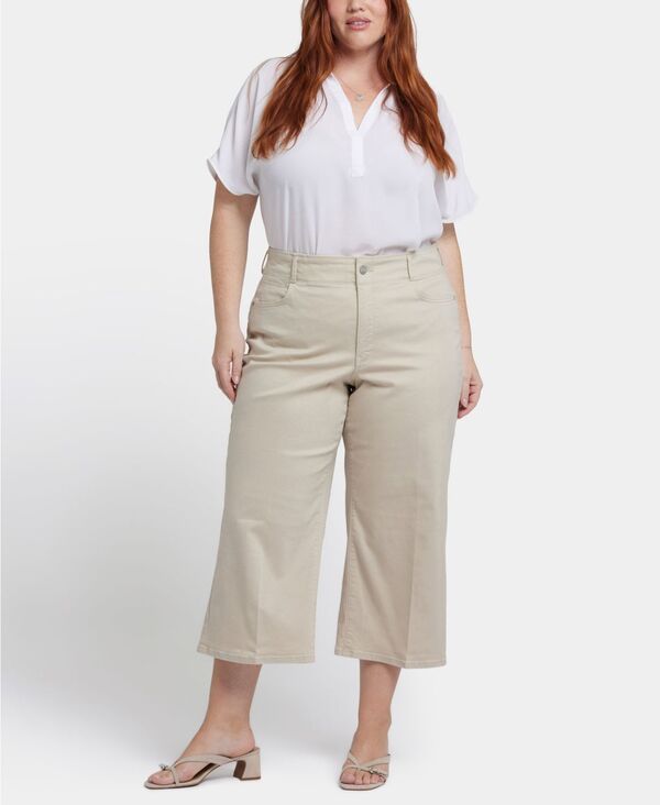 エヌワイディージェイ レディース ボトムス デニムパンツ ワイドレッグ プラスサイズ キャップ ジーンズ NYDJ Plus Size Brigitte Wide Leg Capri Jeans Fe