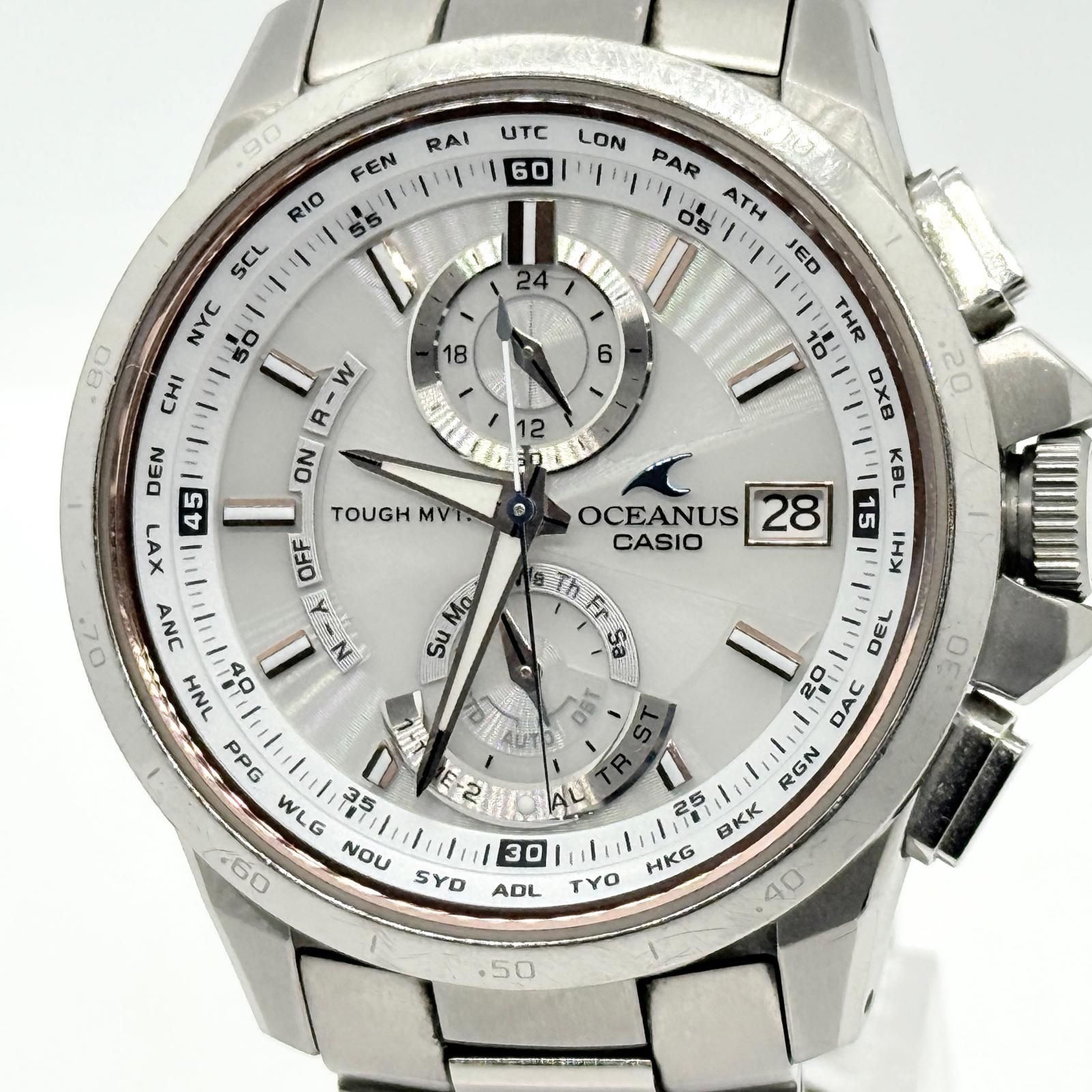 CASIO カシオ OCEANUS オシアナス OCW-T1010 ホワイト ソーラー メンズ 腕時計 稼働品
