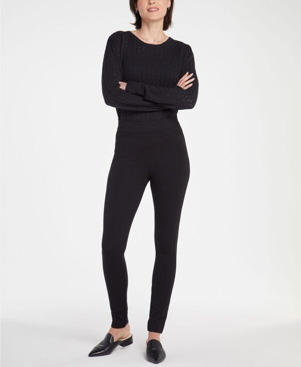 エヌワイディージェイ レディース ボトムス カジュアルパンツ プチ レギンス NYDJ Petite Pull On Leggings in Sculpt Her Ponte Pants Black