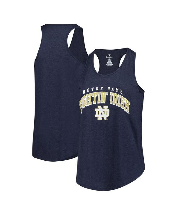 ファナティクス レディース トップス タンクトップラスサイズ Fanatics Womens Navy Notre Dame Fighting Irish Plusize Arch Tank Top