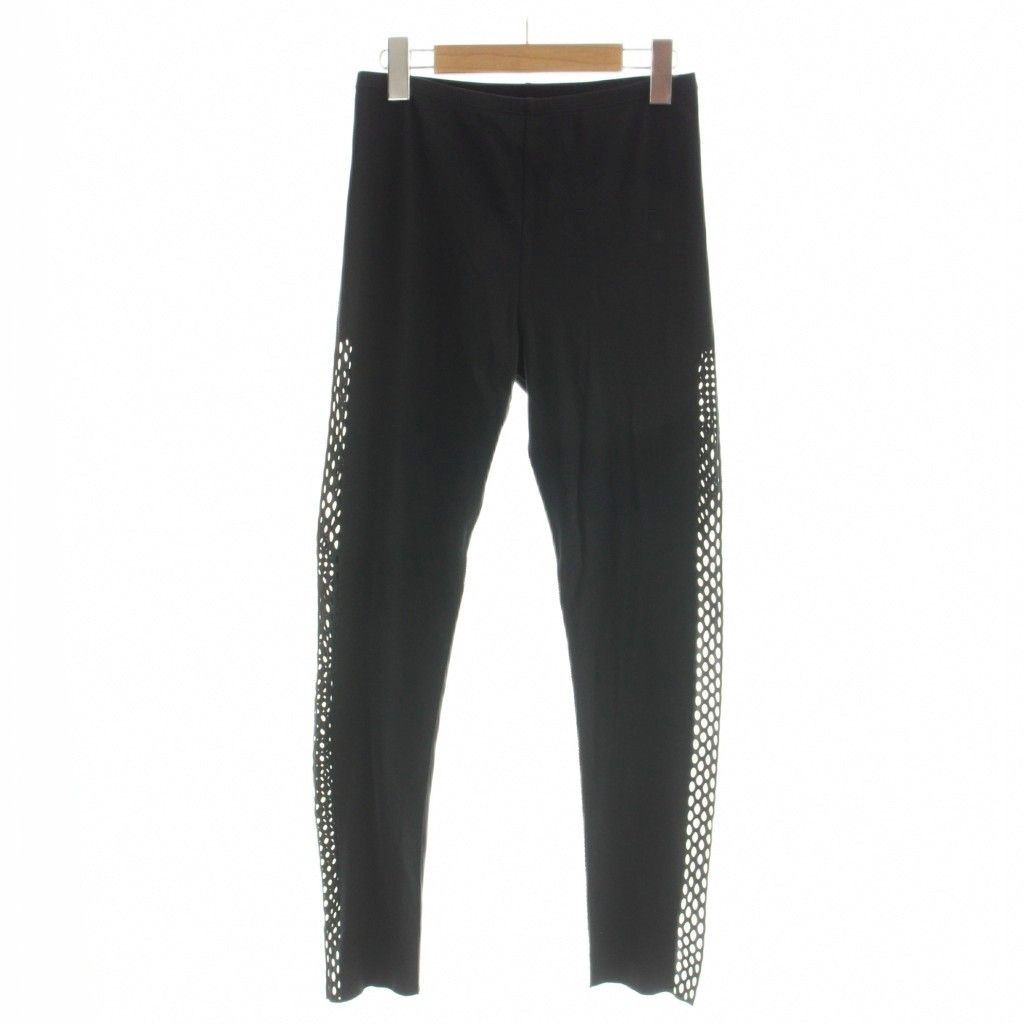 プリーツプリーズ PLEATS PLEASE サイドメッシュレギンスパンツ 3 黒 ブラック メッシュパネル PP22LF951 /AP ■GY62