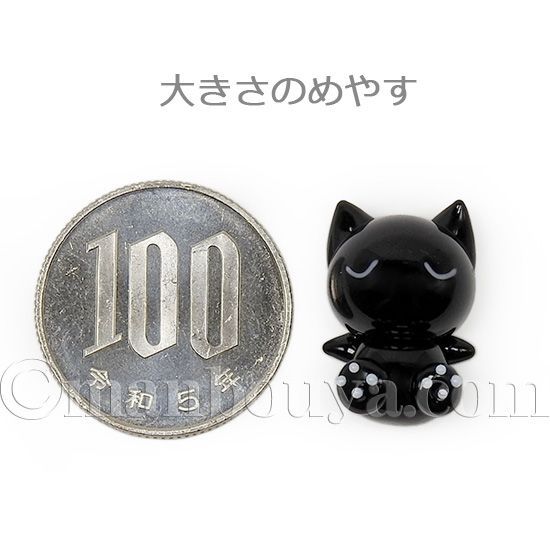 ネコ 雑貨 黒猫 ガラス細工 ミニチュア 置物 おひるね クロネコ フォー
