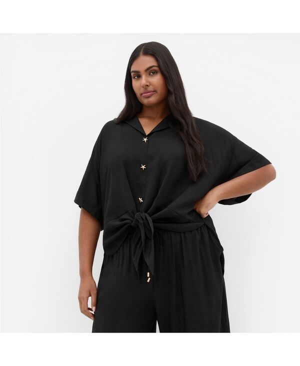 【送料無料】 シティーシック レディース シャツ トップス Womens Kalea Tie Front Shirt Black
