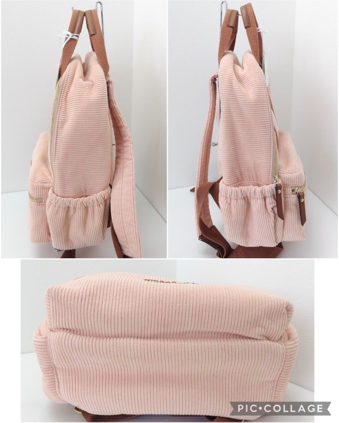 R(0413x5) 未使用 Chloe クロエ Chloe KIDS コーデュロイ バックパック