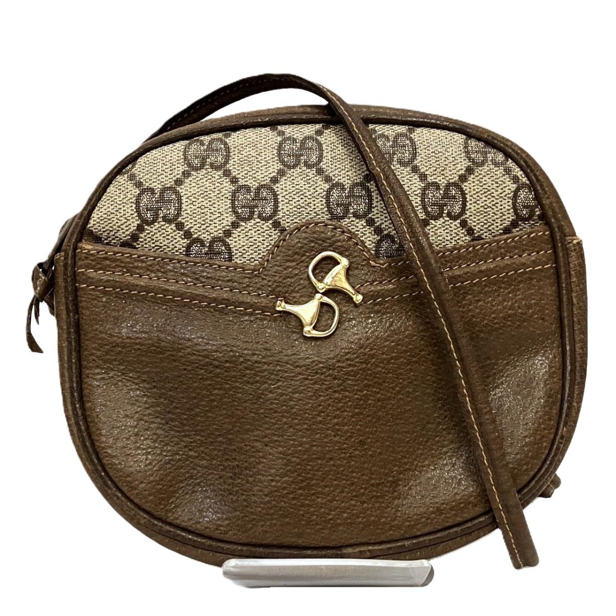 グッチ GUCCI ホースビット ショルダーバッグ PVC レザー レディース