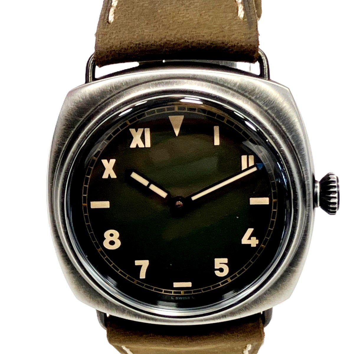 パネライ PANERAI ラジオミールカリフォルニア ブティック限定 腕時計 総重量約113.0g SS 本革 手巻き カーキグリーン文字盤 PAM01349 メンズ 792,000円
