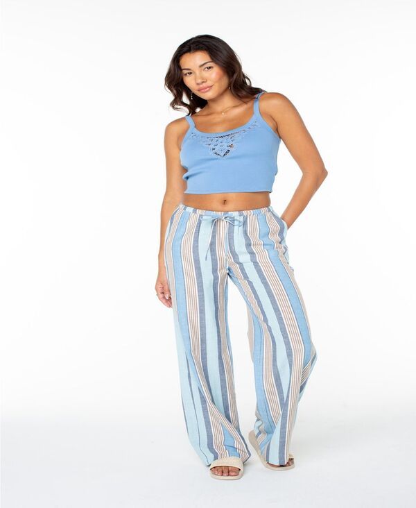 ロキシー レディース ボトムス カジュアルパンツ リラックスフィット ローライズ Roxy Womens Iyla LowRise Relaxed Fit Pantsilver Lake シルバー