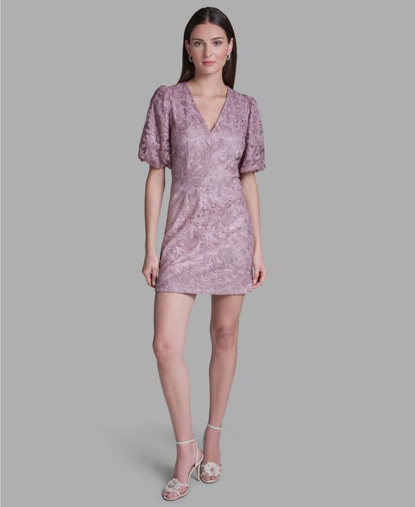 ビーシビージー レディース トップス ワンピース フラワー柄 ミニ 刺繍 フラワー BCBG Womens Floral Embroidered Mini Dress Lilac ライラック