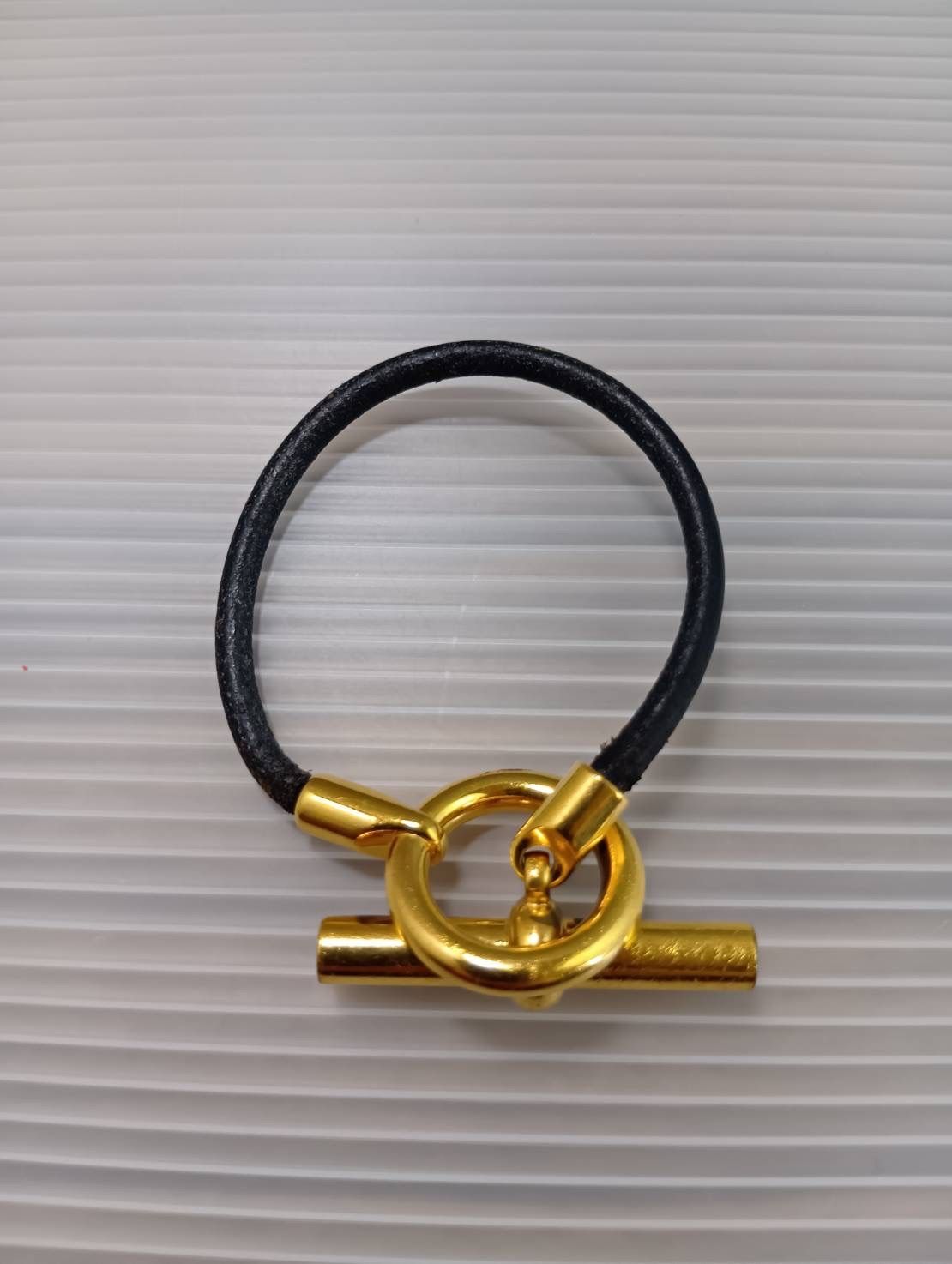 HERMES エルメス グレナン レザー ゴールド金具 ブレスレット 箱付き