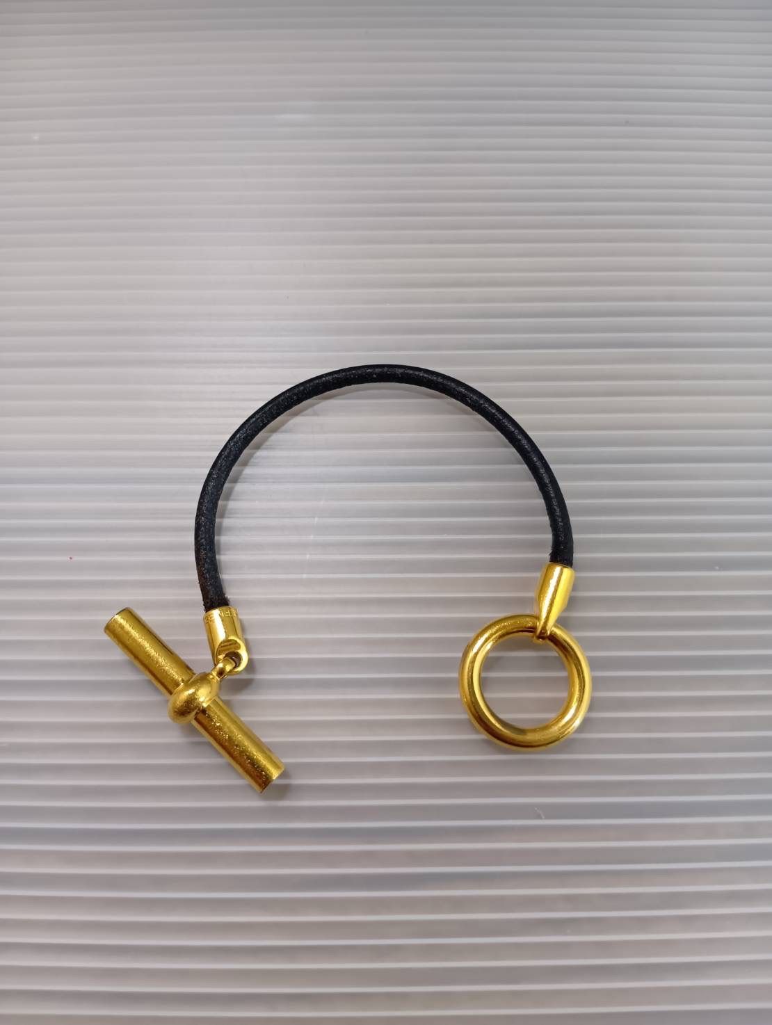 HERMES エルメス グレナン レザー ゴールド金具 ブレスレット 箱付き