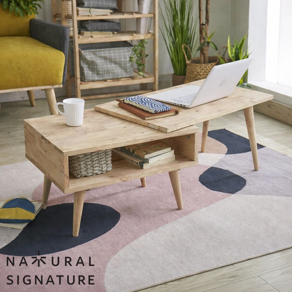 天然木 スイングテーブル 5177 / Natural Signature 伸縮 センターテーブル ローテーブル