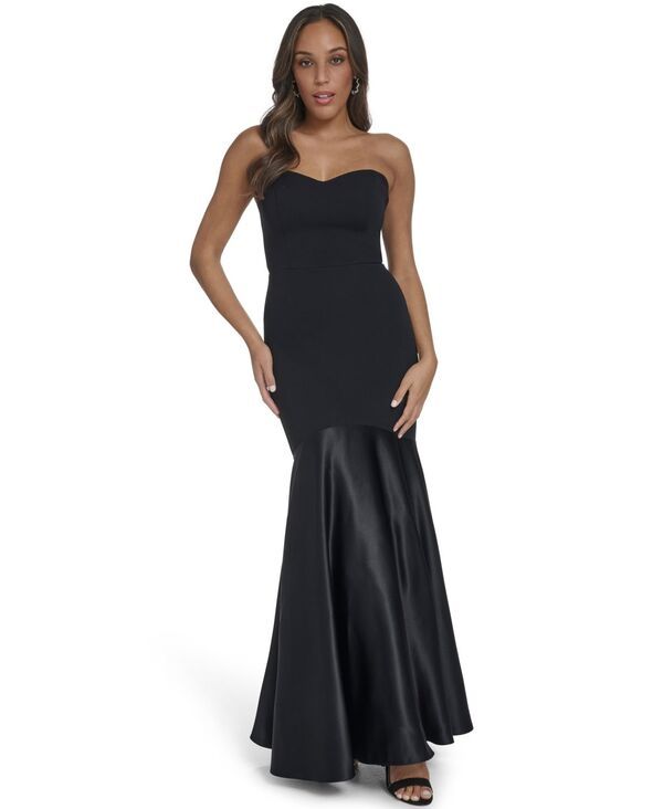 エリザジェイ レディース トップス ワンピーストラップレス Eliza J Womenstrapless Mermaid Gown Black ブラック