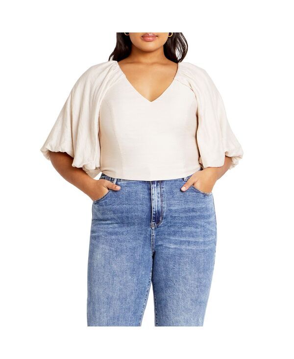 シティーシック レディース トップス シャツ CITY CHIC Womens Peta Top Oat 10,786円