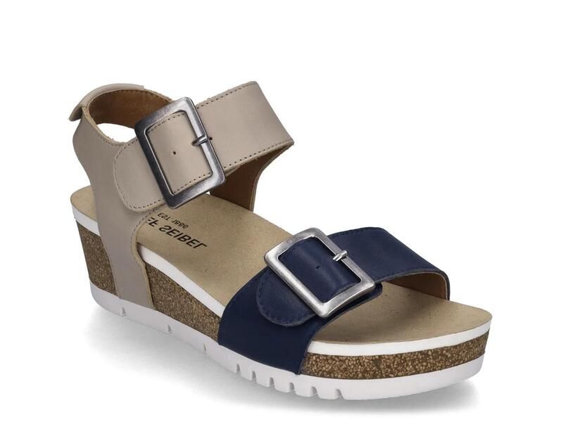ジョセフセイベル レディース シューズ サンダル Josef SeibelQuinn 02 Wedge Sandal Womens NavyTaupe ネイビー