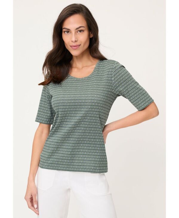オルセン レディース トップス シャツ プリント Olsen Womens Geo PrintShirt Khaki カーキ