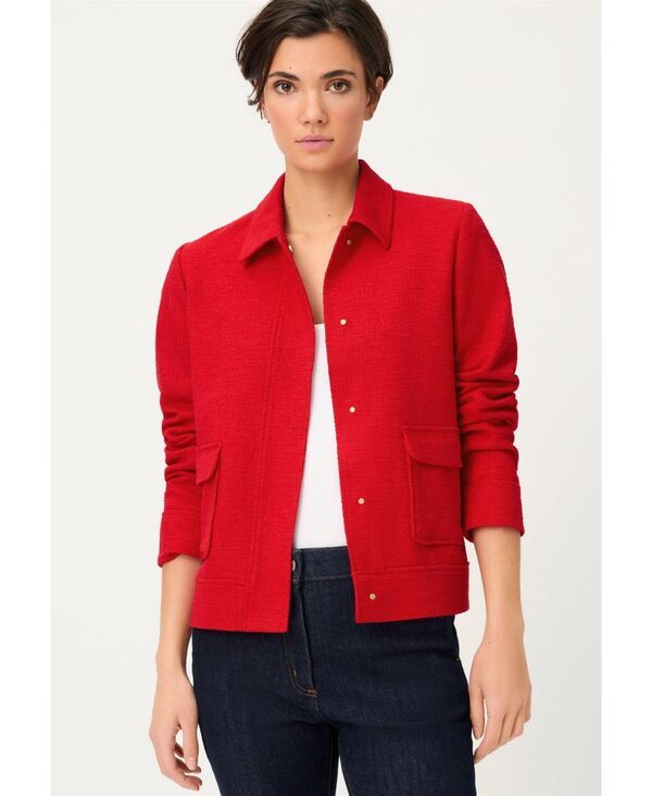 オルセン レディース アウター ジャケット・ブルゾン Olsen Womens Collared Woven Jacket French red レッド 38,870円