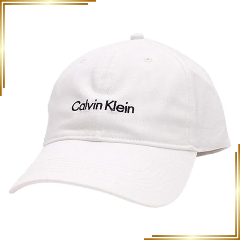 【新品】 [カルバンクライン] ck キャップ ベースボールキャップ 帽子 ロゴ コットン メンズ レディース LOGO EMBROIDERY BASEBALL CAP 4D5003G BRIGHT_WHITE(110) ONE_SIZE [並行輸入品]