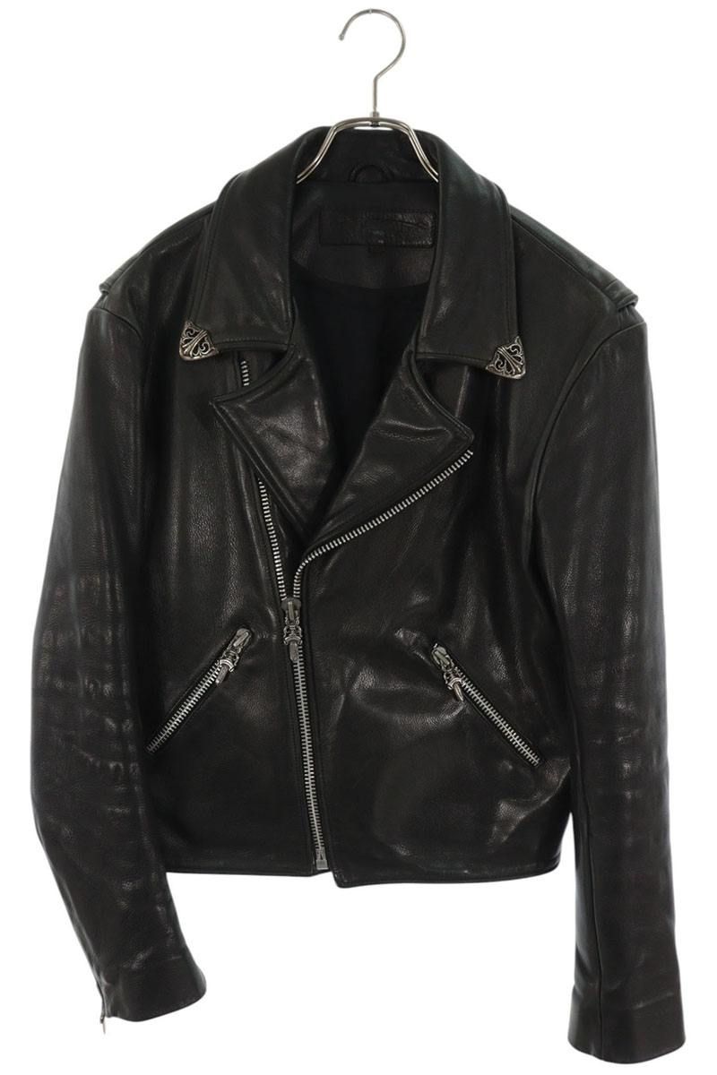 クロムハーツ BASIC MOTO/ベーシックモト バッククロスパッチカスタムライダースレザージャケット メンズ XS 666,604円