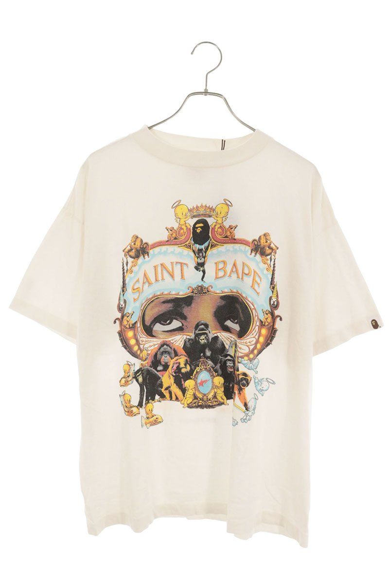 セントマイケル ×アベイシングエイプ A BATHING APE SM-HR1-0000-C36 フロントグラフィックプリントTシャツ メンズ M