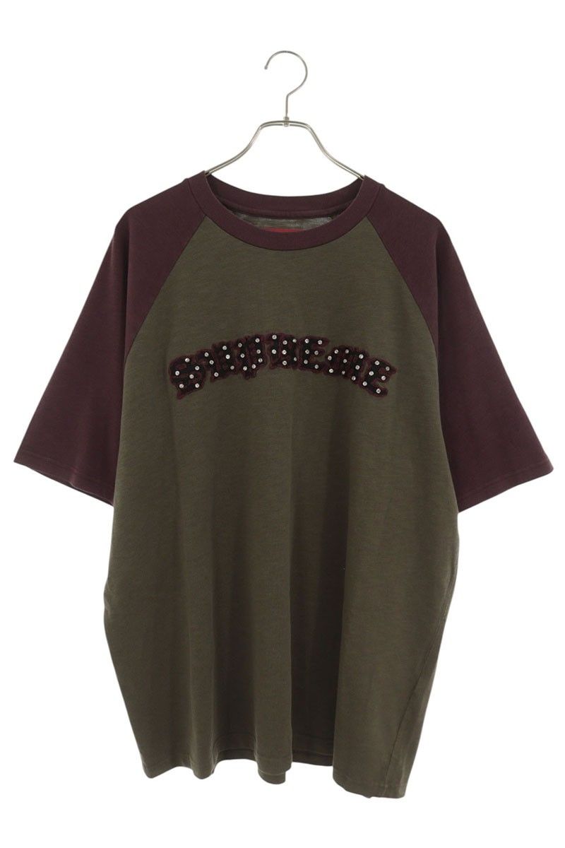 シュプリーム Rhinestone Raglan ラインストーンラグランTシャツ メンズ XL 14,469円