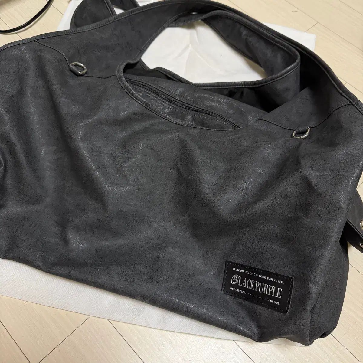 ブラックファー パープル マックスポート VIKI バッグ DARK GREY