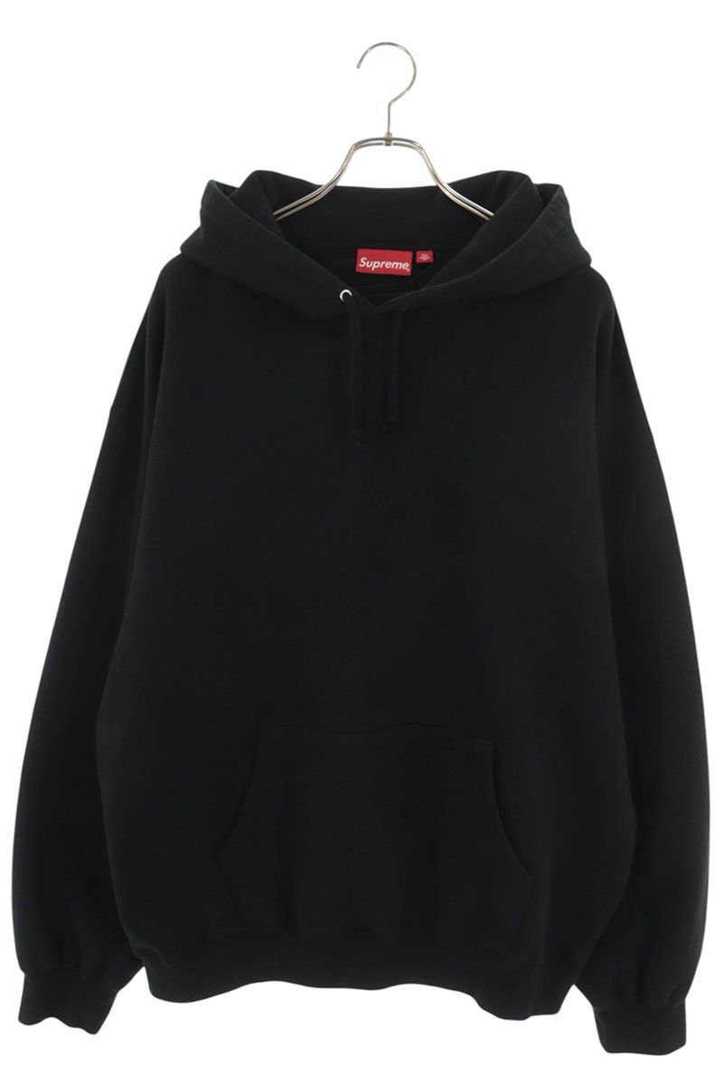 シュプリーム 23AW Satin Applique Hooded Sweatshirt サテンアップリケロゴプルオーバーパーカー メンズ XL