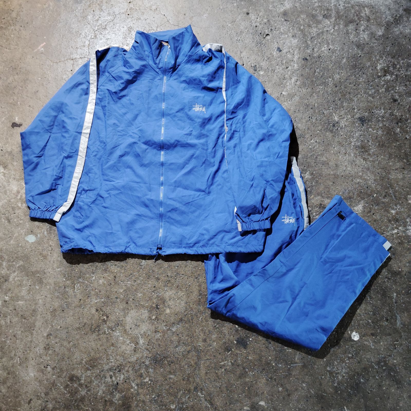 STUSSY SPORT 90's セットアップ 紙タグ付き ブルー XXL ステューシー