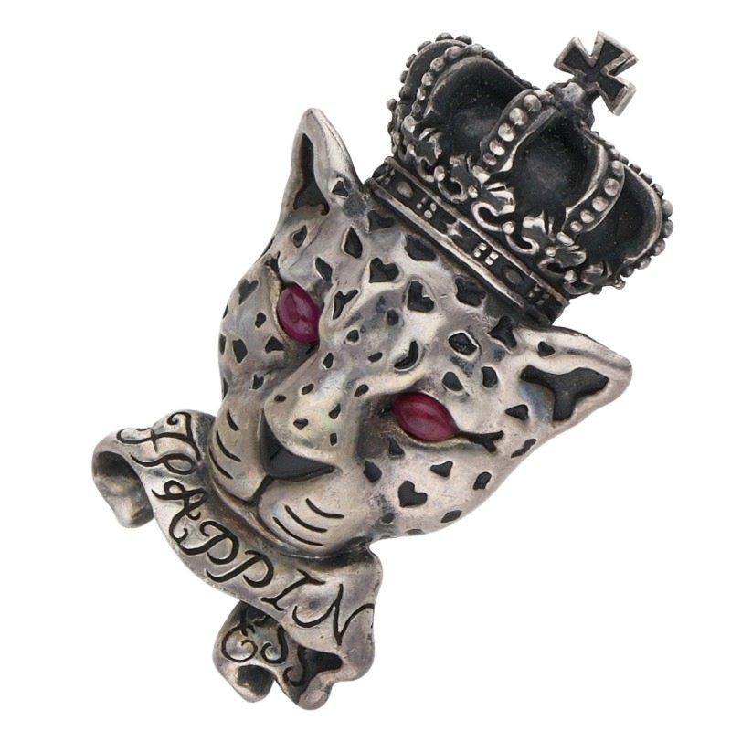 ジャスティンデイビス SPJ220/MEOW PENDANT レオパードルビーネックレストップ メンズ 14,637円