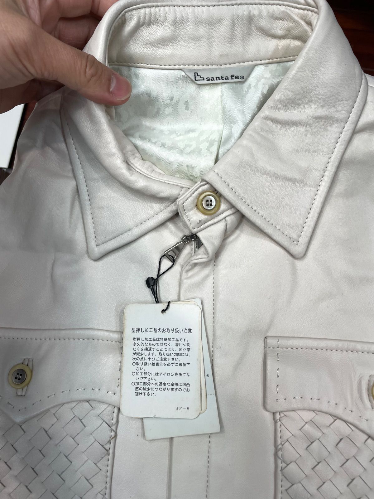 未使用品 サイズ48 株式会社イグルス santa fe サンタフェ 1898 ラムレザージャケット 羊革 イントレチャート 32,370円