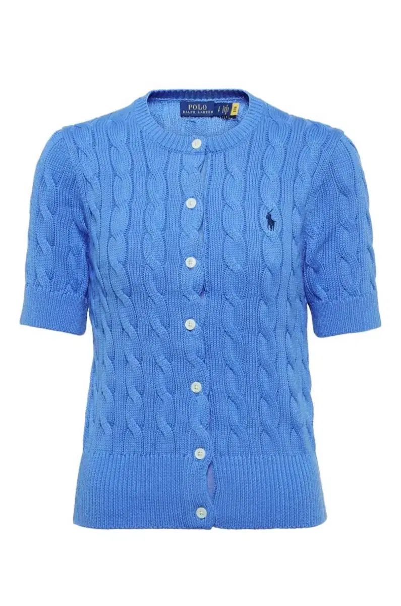 POLO RALPH LAUREN (ポロラルフローレン) ケーブル編みニット 半袖カーディガン