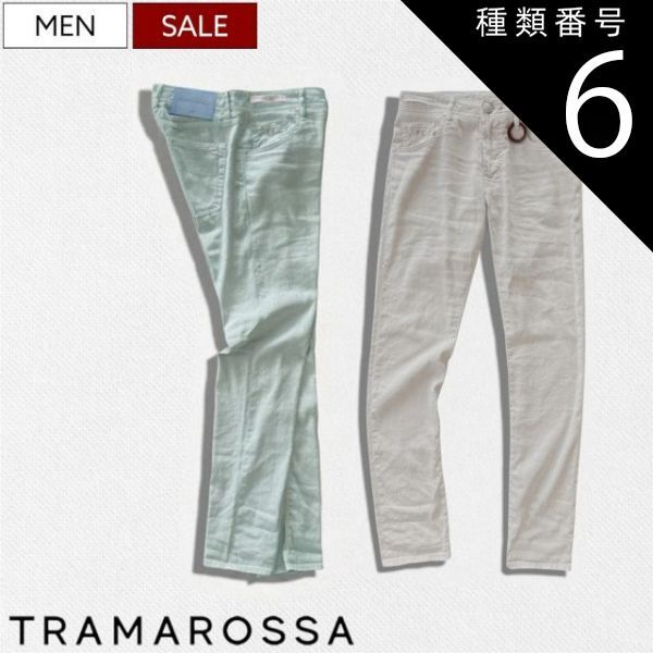 種類6：33/ライトグレー 【定価74,800円(税込)】TRAMAROSSA トラマロッサ 軽やかな履き心地！サルト仕立ての リネン カラーパンツ ジーンズ R-ELAX リラックス MICHELANGELO ストレッチ ミケランジェロ ライトグレー サック 34,034円