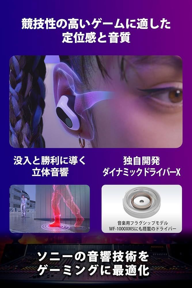 SONY ソニー INZONE Buds WF-G700N WZ ホワイト ワイヤレスノイズキャンセリングゲーミングヘッドセット