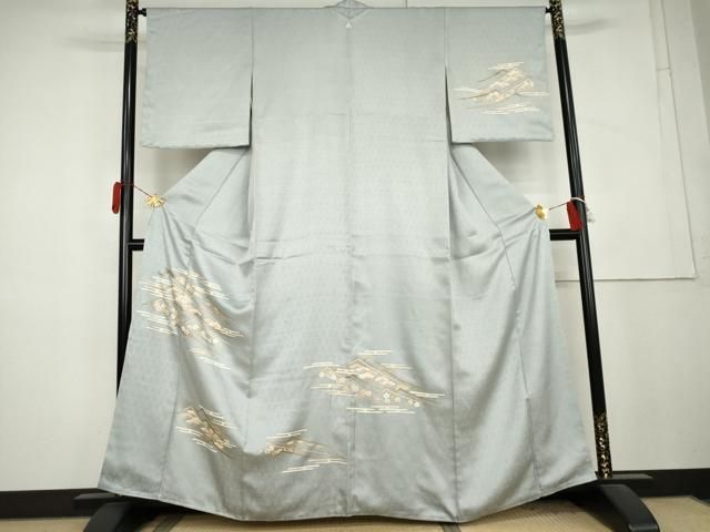 平和屋着物●訪問着　駒刺繍　重ね山松竹梅文　金彩　正絹　逸品　AABL1191cs 28,730円