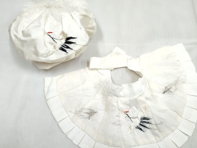 平和屋着物[]男の子　子供　ベビーセレモニー　スタイ・帽子セット　総刺繍　飛鶴文　逸品　DABG3250ma 8,112円