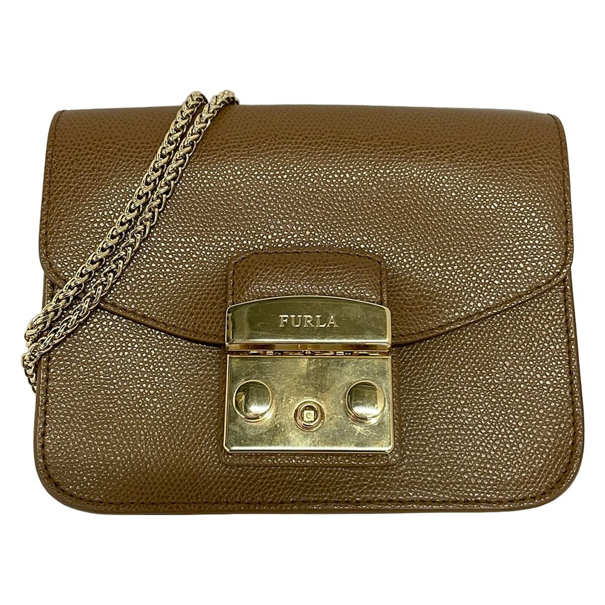 FURLA(フルラ) ショルダーバッグ メトロポリス ベージュ チェーンショルダー レザー 7,007円