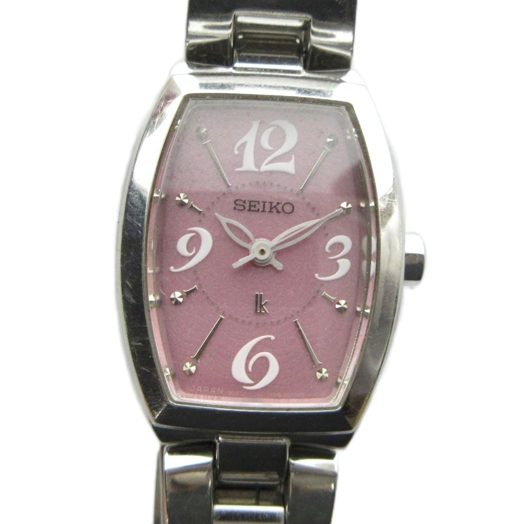 セイコー SEIKO V111-0AP0 ルキア 腕時計 ウォッチ クォーツ ピンク文字盤 シルバー色 ■GY18 /MQ