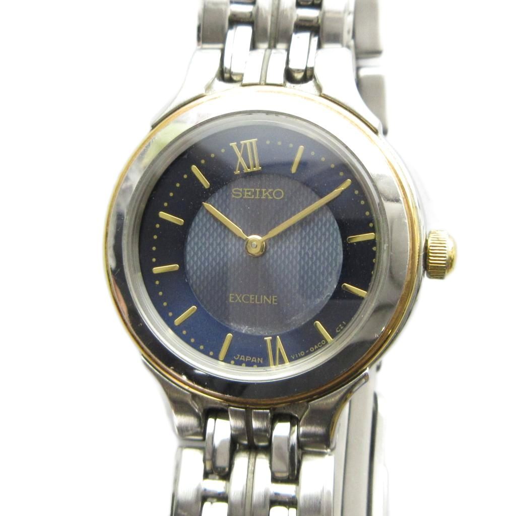 セイコー SEIKO EXCELINE V110-0AA0 腕時計 ウォッチ クォーツ ロゴ ローマン シルバー色 ■GY18 /MQ 7,848円