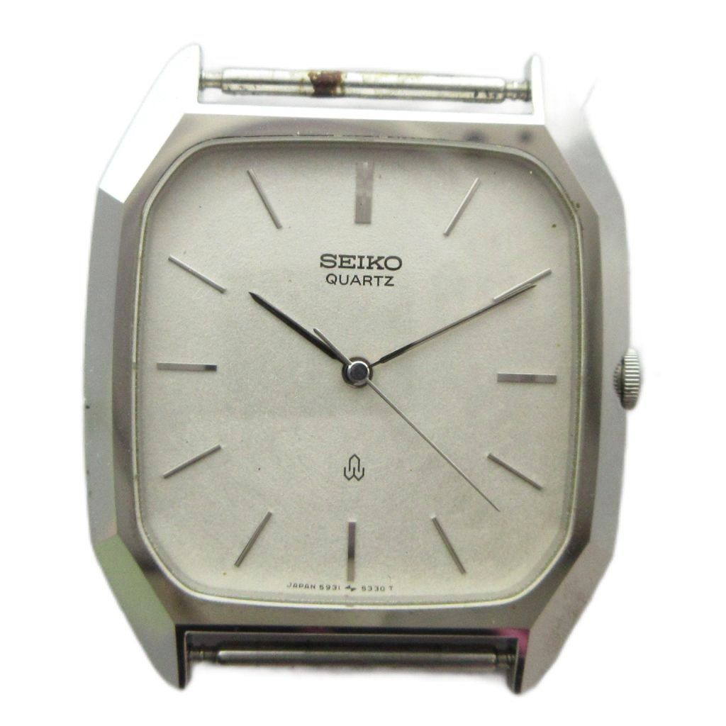 セイコー SEIKO 5931-5300 腕時計 ウォッチ クォーツ ロゴ ケースのみ シルバー色 ■GY18 /MQ