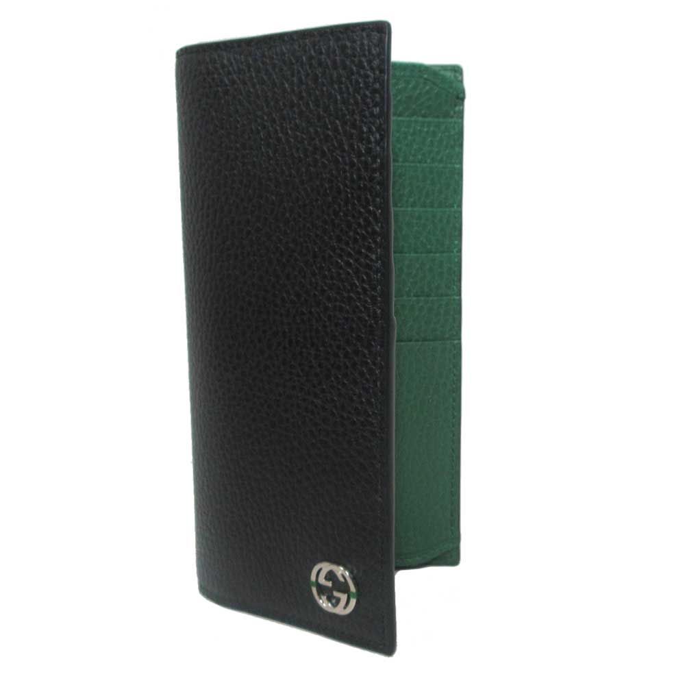 【新品】グッチ 財布 長財布 GUCCI INTERLOCKING G インターロッキングG レザー スリム 二つ折り財布 海外紙幣サイズ パスケース付き 610467 CAO2N アウトレット メンズ 送料無料