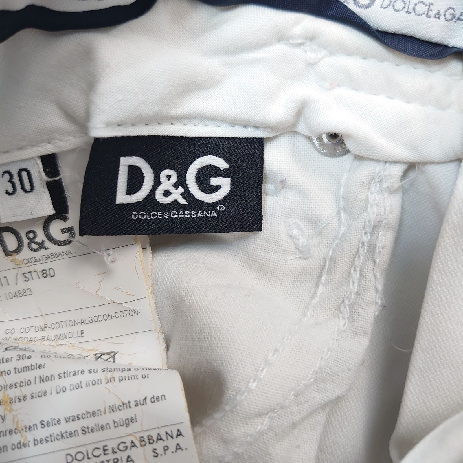 D&G ／ Dolce＆Gabbana ドルチェアンドガッバーナ ホワイトデニム 30