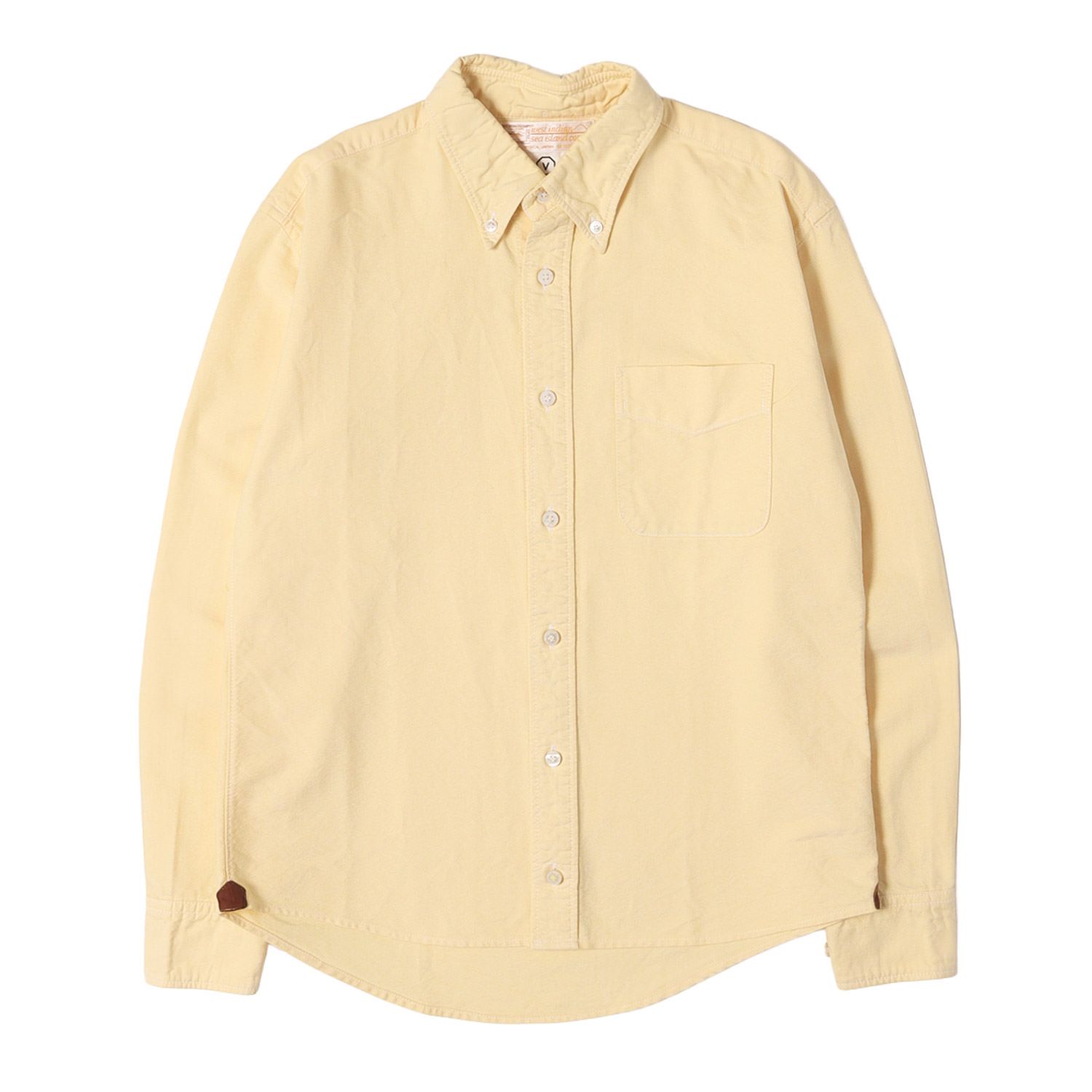 visvim ビズビム シャツ イエロー サイズ:S 00s シーアイランドコットン オックスフォード ボタンダウンシャツ 日本製 トップス カジュアルシャツ 長袖【メンズ】【中古】