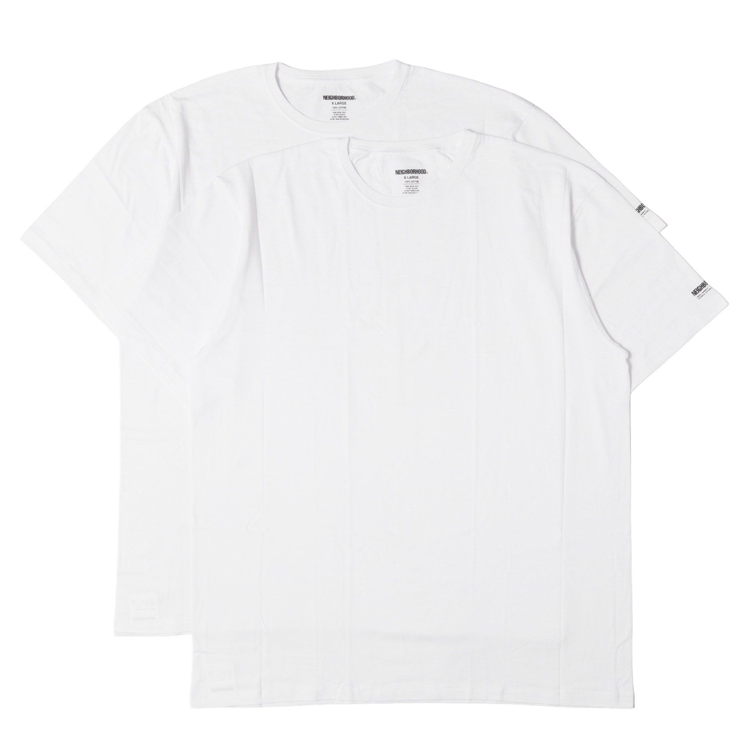 【新品】NEIGHBORHOOD ネイバーフッド Tシャツ ホワイト 白 サイズ:XL 22AW クルーネック パック Tシャツ 2枚セット CLASSIC 3PAC TEE SS . CO トップス カットソー 半袖【メンズ】