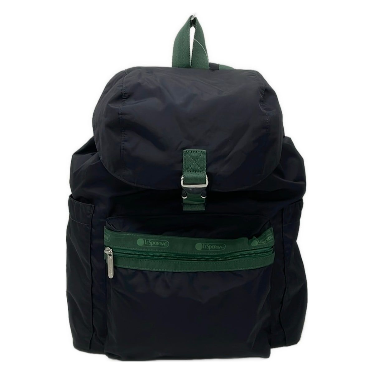 LESPORTSAC(レスポートサック) リュックサック - 黒×グリーン