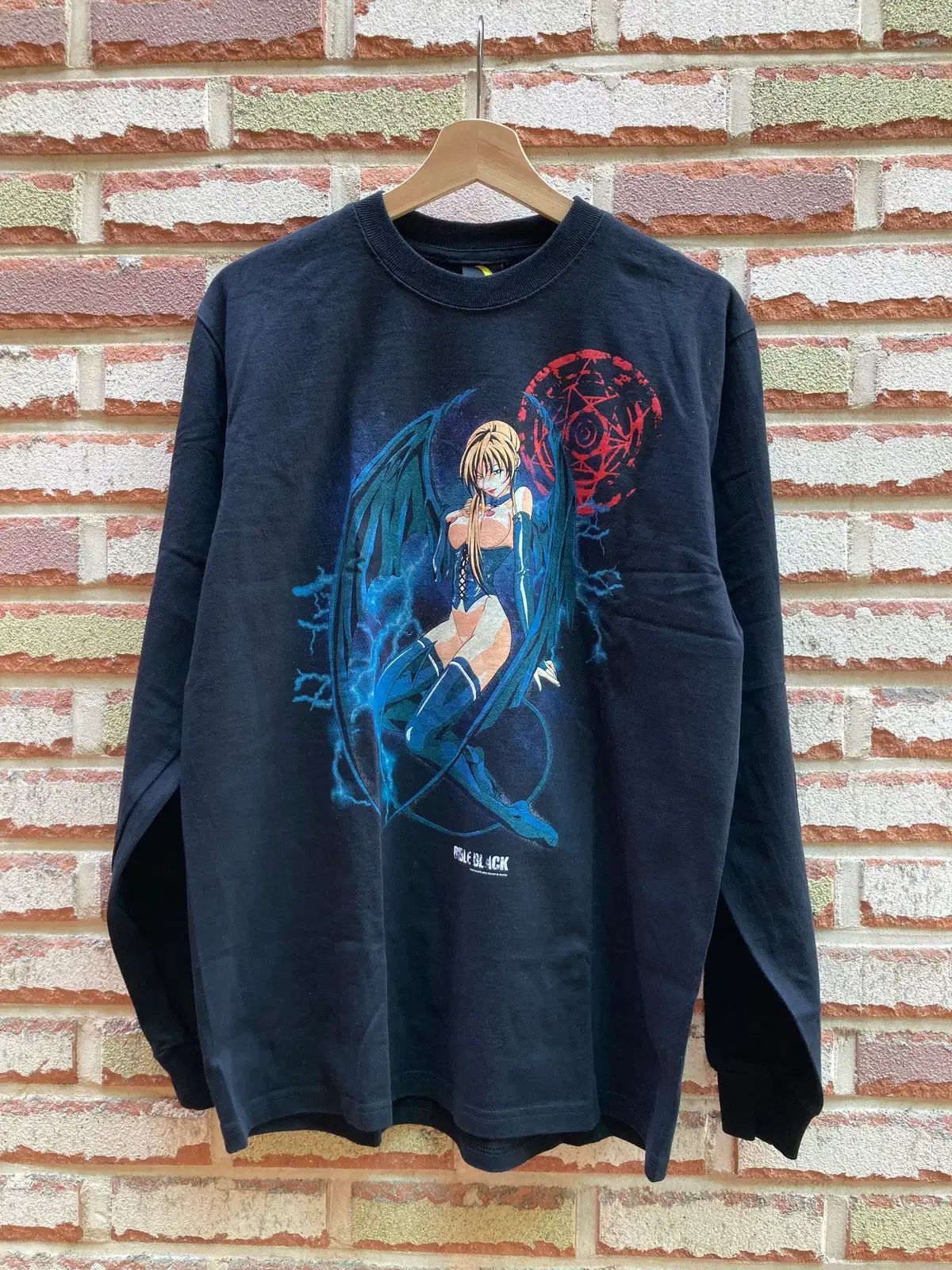 L バイブル ブラック アニメ ブートレグ ロングスリーブ Tシャツ