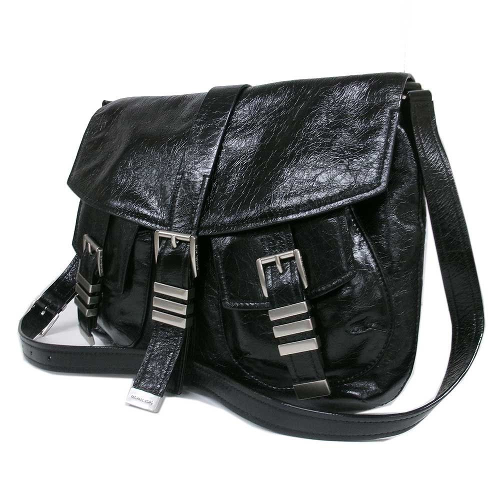 【新品】マイケルコース バッグ ショルダーバッグ MICHAEL KORS DARRINGTON クラック レザー ラージ ショルダー 斜め掛け 30F4TDRL3L BLACK (ブラック) アウトレット レディース 送料無料 24,992円